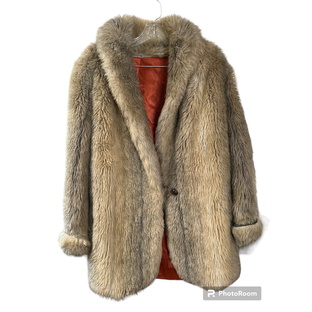 Vintage Sears Faux Fur FASHIONS Coat size M/L